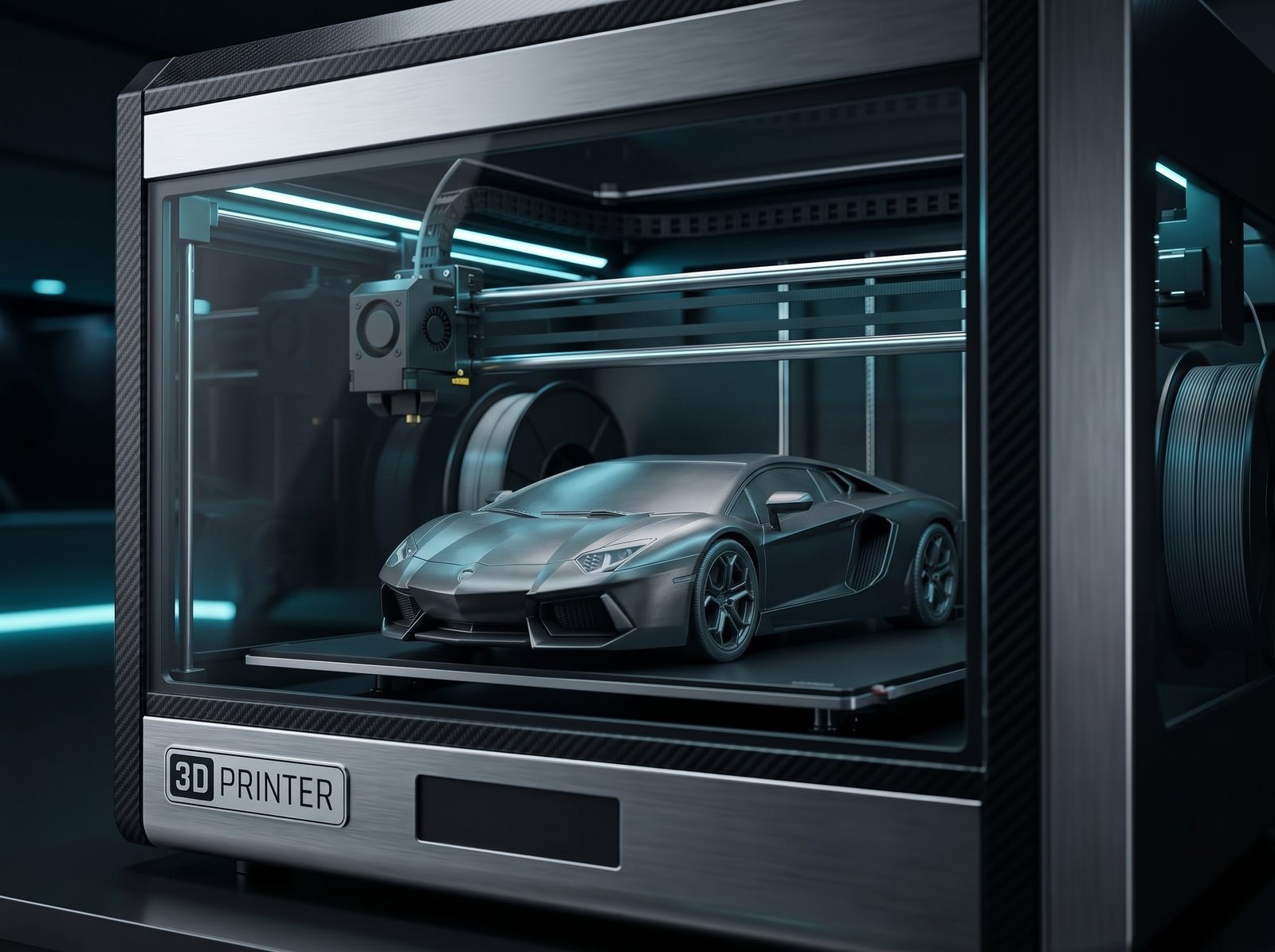 Car being 3D printed