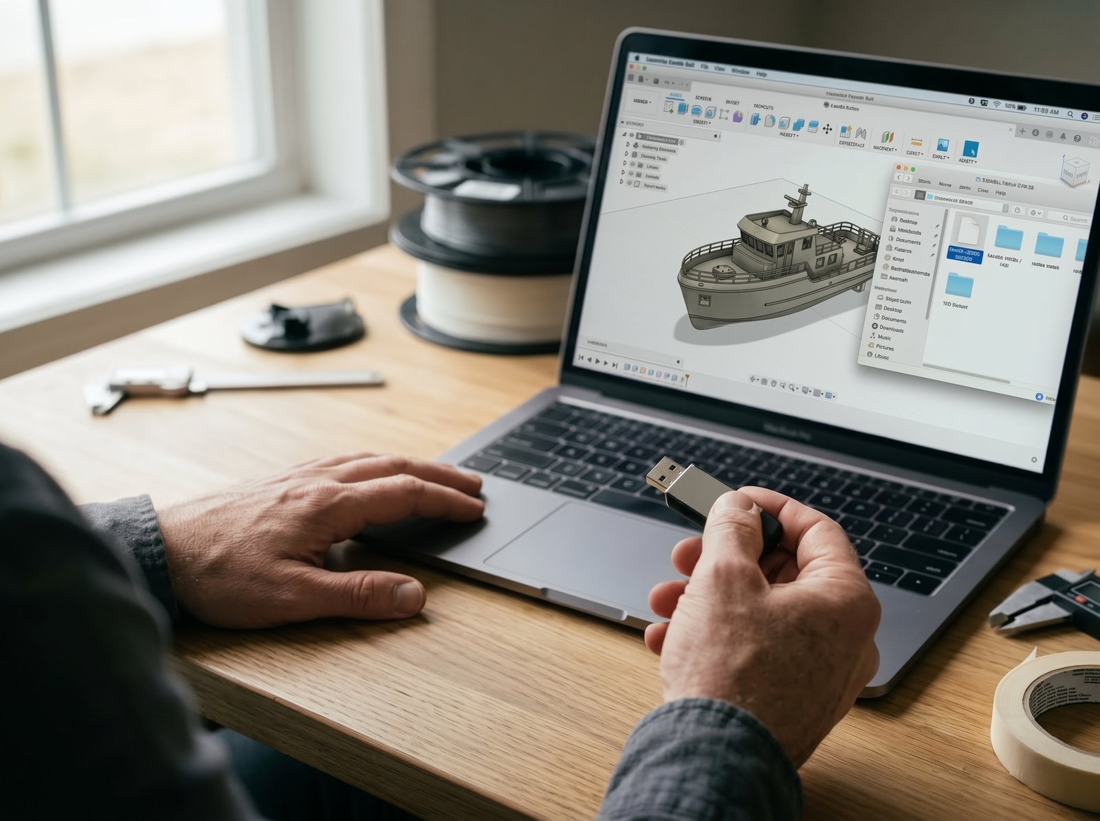 Copy STL file to USB drive